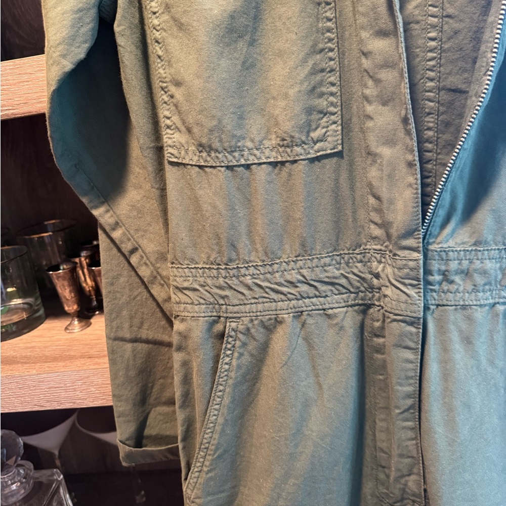 Rivet Utility Green Canvas Looker Jumpsuit - Picture 4 of 6